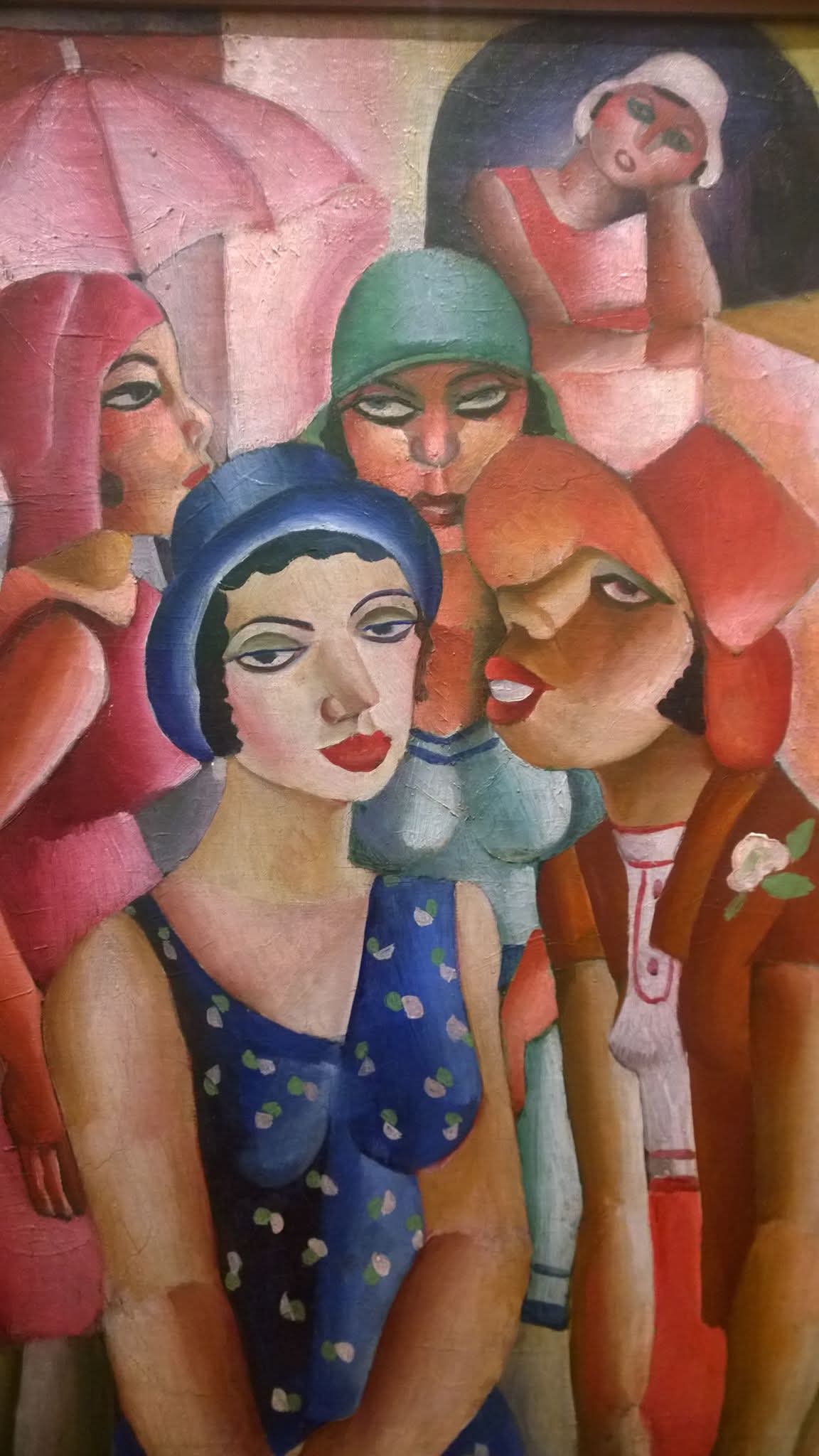 Obra de arte com mulheres de culturas diversas: muçulmana, nordestina, africana e portuguesa - representação da pluralidade feminina